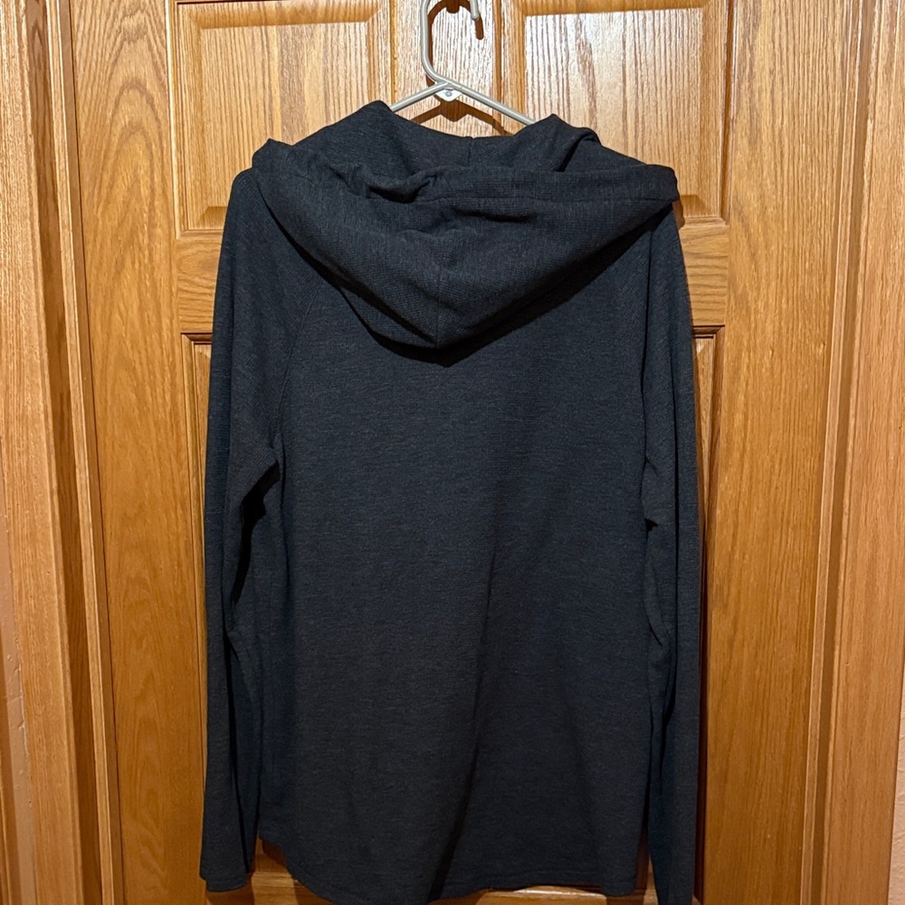 Mossimo Supply Co. Charcoal Hooded Sweatshirt - Picture 5 of 5